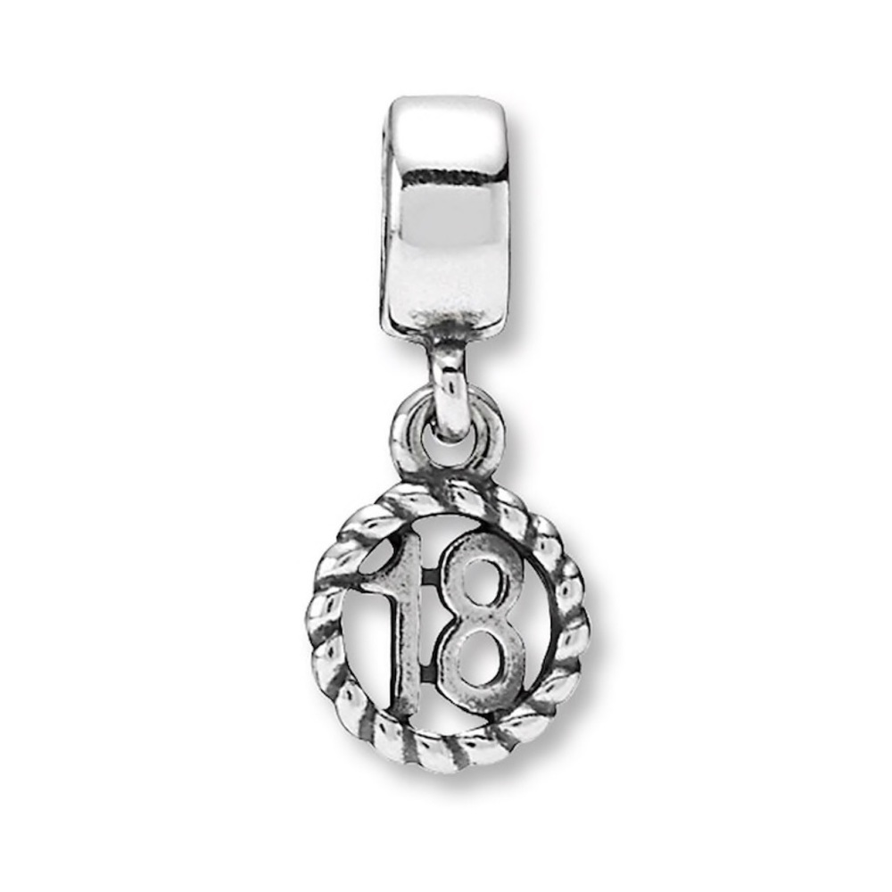 Pandora 18 18th Birthday Milestone Dangle Charm Authentic ALE Sterling Silver